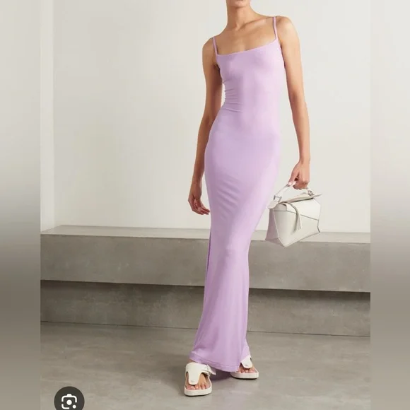 Skims Soft Lounge Long Slip Dress Sugar Plum Limited Edition NWT - Picture 2 of 2